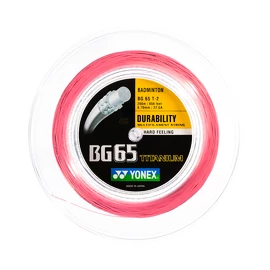Badminton struna Yonex Micron BG65Ti Pink (0.70 mm) - 200 m