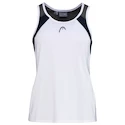 Dekliška brezrokavna majica Head  Club 22 Tank Top Girls White/Dark Blue  164 cm