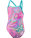 Dekliške kopalke Speedo  Orbit Groove Allover Thinstrap Crossback