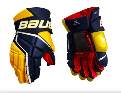 Hokejske rokavice Bauer Vapor 3X Navy/Gold Senior 15 palcev