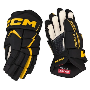 Hokejske rokavice CCM JetSpeed FT680 Black/Sunflower Junior 12 palcev