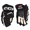 Hokejske rokavice CCM JetSpeed FT680 Black/White Junior 12 palcev