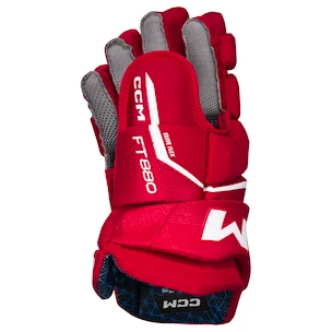 Hokejske rokavice CCM JetSpeed FT880 Red/White Senior 14 palcev
