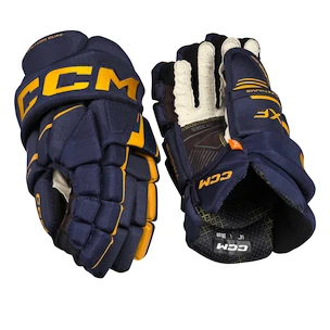 Hokejske rokavice CCM Tacks XF Navy/Sunflower Senior 15 palcev