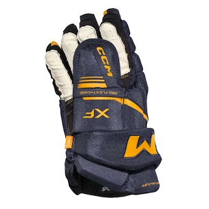 Hokejske rokavice CCM Tacks XF Navy/Sunflower Senior 15 palcev