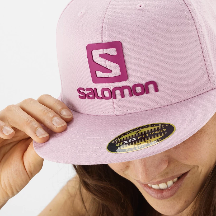 Kapa s ščitnikom Salomon  Logo Cap Flexfit® Lilac Sachet