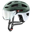 Kolesarska čelada Uvex Finale Visor V Moss Green-Cloud M (S4109770400) 52 - 57 cm