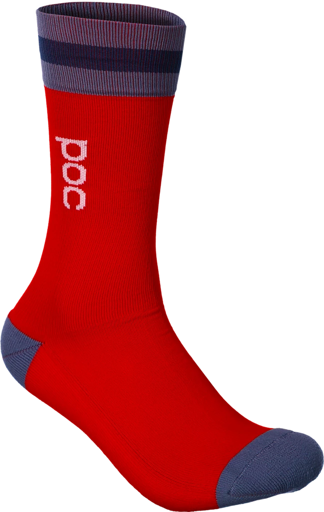 Kolesarske nogavice POC  Essential Mid Length Sock  39-41, rdeča
