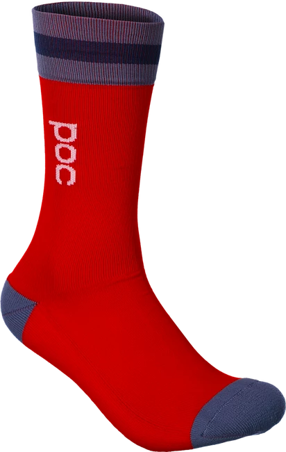 Kolesarske nogavice POC  Essential Mid Length Sock  39-41, rdeča