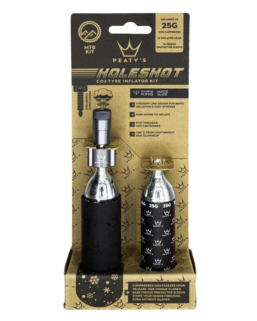 Komplet glave za CO2 s kartušami PEATY'S  Mtb (25g) - slate (ppr-hti-mtb-slt-12)