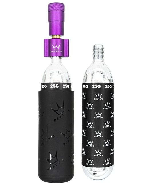 Komplet glave za CO2 s kartušami PEATY'S  Mtb (25g) - violet (ppr-hti-mtb-vlt-12)