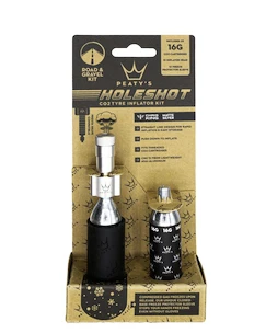 Komplet glave za CO2 s kartušami PEATY'S  Road & gravel (16g) - silver (ppr-hti-rag-sil-12)