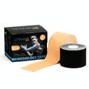 Lepilni trak BronVit  Sport kinesiology tape balení 2 x 6m – classic – černá + béžová