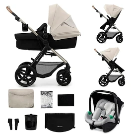 Mestni otroški voziček Kinderkraft Moov 2 3in1 Moonlight Grey Eva Wheels