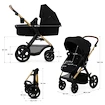 Mestni otroški voziček Kinderkraft Moov 2 3in1 Pure Black Eva Wheels