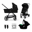 Mestni otroški voziček Kinderkraft Newly 3In1 Classic Black + Mink Pro