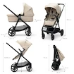Mestni otroški voziček Kinderkraft Newly 3In1 Sand Beige + Mink Pro