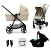 Mestni otroški voziček Kinderkraft Newly 3In1 Sand Beige + Mink Pro