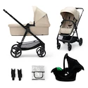 Mestni otroški voziček Kinderkraft Newly 3In1 Sand Beige + Mink Pro