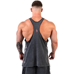 Moška brezrokavna majica Nebbia NEBBIA x OLYMPIA Washed Muscle Back Stringer GOLDEN AGE 791 black