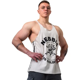 Moška brezrokavna majica Nebbia NEBBIA x OLYMPIA Washed Muscle Back Stringer GOLDEN AGE 791 light grey
