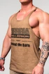 Moška brezrokavna majica Nebbia  Washed-off Oversized Stringer MAX OUT 359 Light Brown