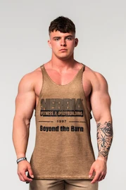 Moška brezrokavna majica Nebbia Washed-off Oversized Stringer MAX OUT 359 Light Brown