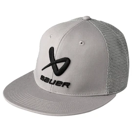 Moška kapa s ščitnikom Bauer Core Flat Brim Snapback Grey