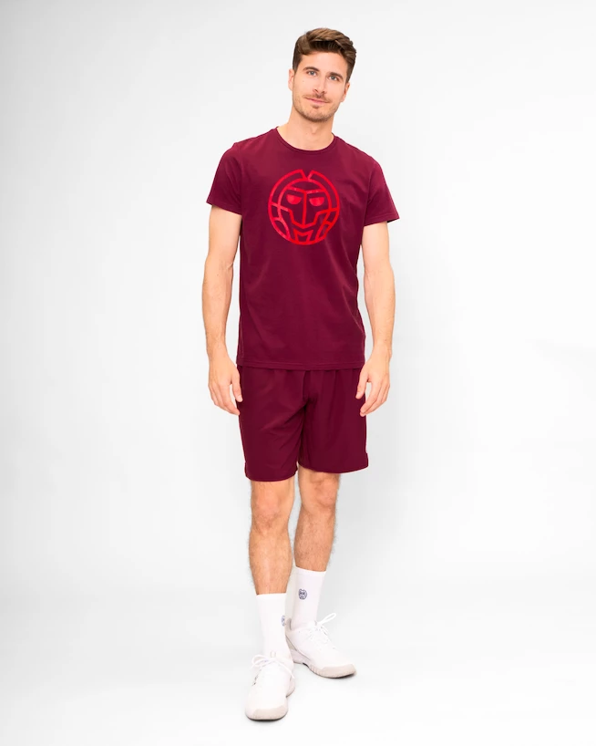 Moška majica BIDI BADU  Protected Leafs Chill Tee Bordeaux  M