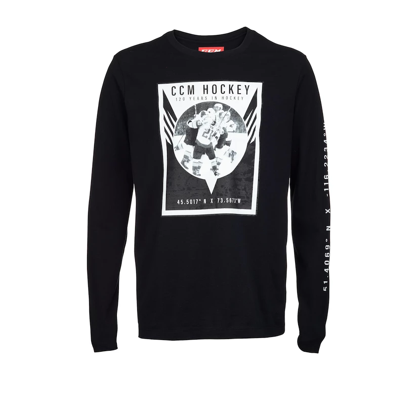 Moška majica CCM Nostalgia POSTER L/S TEE Senior M, zelena