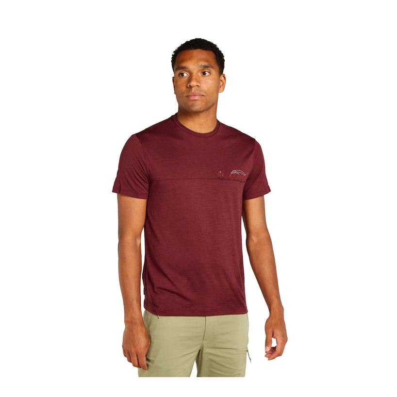 Moška majica Icebreaker Merino 150 Tech Lite SS T Sing Li Cmp Port  XL