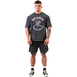 Moška majica Nebbia NEBBIA x OLYMPIA Washed Oversized T-Shirt GOLDEN AGE 790 black