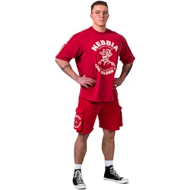 Moška majica Nebbia NEBBIA x OLYMPIA Washed Oversized T-Shirt GOLDEN AGE 790 red