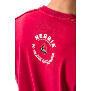 Moška majica Nebbia NEBBIA x OLYMPIA Washed Oversized T-Shirt GOLDEN AGE 790 red