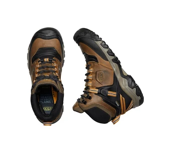 Moška obutev za uporabo na prostem Keen Flex Mid Wp Bison/Golden Brown  US 9,5
