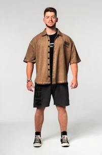 Moška srajca Nebbia  Washed-off Oversized Shirt 90s THROWBACK 347 Light Brown