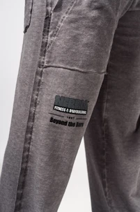 Moška trenirka Nebbia Washed-off Gym Sweatpants NO SHORTCUTS 372 Light Grey