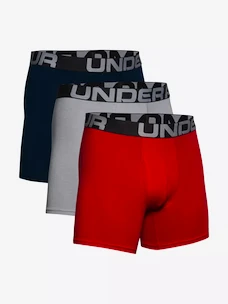 Moške boksarice Under Armour  Charged Cotton 6in 3Pack Red  S