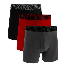 Moške boksarice Under Armour Perf Cotton Solid 6in 3Pack Castlerock Heather