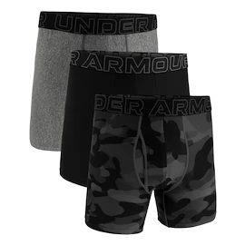 Moške boksarice Under Armour Perf Tech Print 6in 3Pack Black