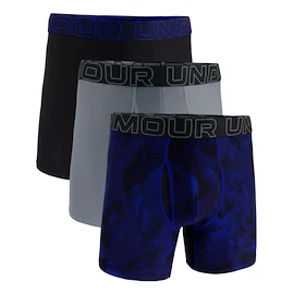 Moške boksarice Under Armour Perf Tech Print 6in 3Pack Royal