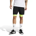 Moške kratke hlače adidas  Club 2In1 Short Black/Lucid Lemon