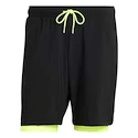 Moške kratke hlače adidas  Club 2In1 Short Black/Lucid Lemon