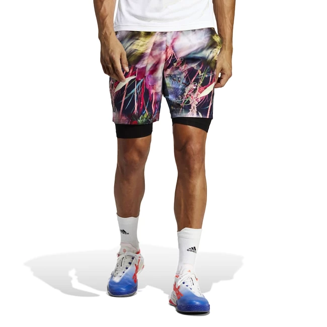 Moške kratke hlače adidas  Melbourne Ergo Tennis Graphic Shorts Multicolor/Black