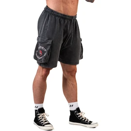 Moške kratke hlače Nebbia NEBBIA x OLYMPIA Washed Loose Fit Cargo Shorts LEGACY 787 black
