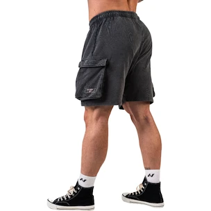 Moške kratke hlače Nebbia NEBBIA x OLYMPIA Washed Loose Fit Cargo Shorts LEGACY 787 black