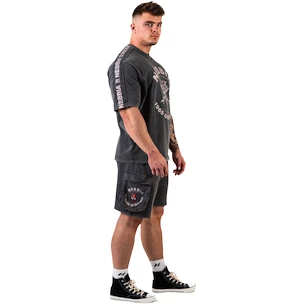 Moške kratke hlače Nebbia NEBBIA x OLYMPIA Washed Loose Fit Cargo Shorts LEGACY 787 black