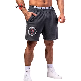 Moške kratke hlače Nebbia NEBBIA x OLYMPIA Washed Sweat Shorts LEGEND 786 black
