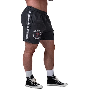 Moške kratke hlače Nebbia NEBBIA x OLYMPIA Washed Sweat Shorts LEGEND 786 black L