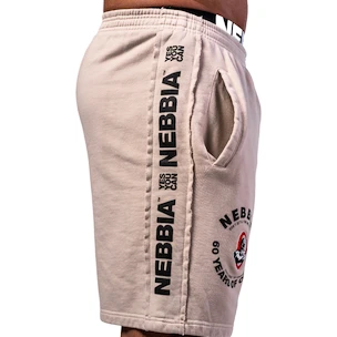 Moške kratke hlače Nebbia NEBBIA x OLYMPIA Washed Sweat Shorts LEGEND 786 light grey XL